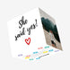 She Said Yes Confetti-exploding Greetings Card