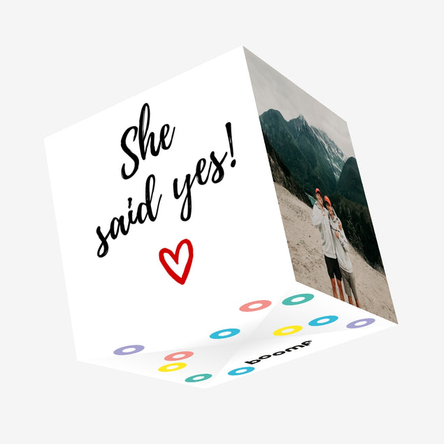She Said Yes Confetti-exploding Greetings Card