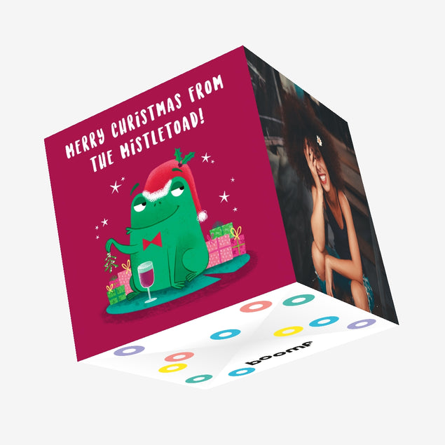 Funny Toad Christmas Confetti-exploding Greetings Card