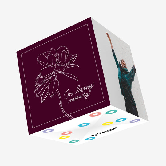 In Loving Memory Funeral Confetti-exploding Greetings Card