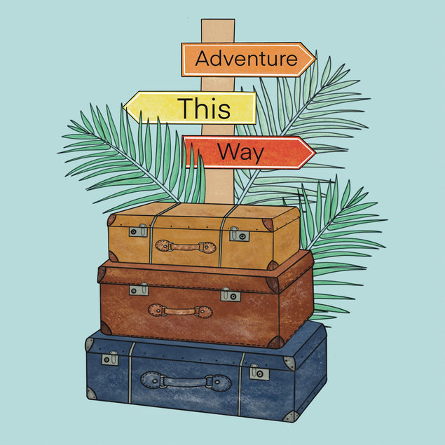 Adventure this way leaving card - 1