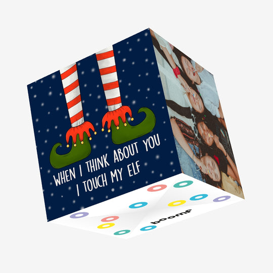 I Touch My Elf Christmas Confetti-exploding Greetings Card