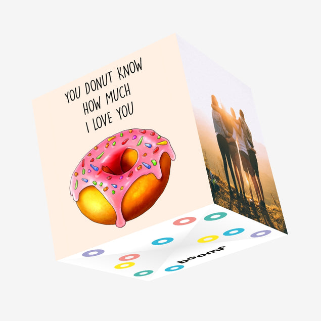 Donut How Much I Love You Confetti-exploding Greetings Card