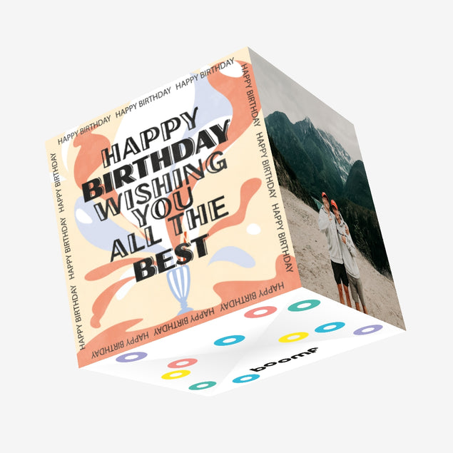 Milkshake Happy Birthday Confetti-exploding Greetings Card