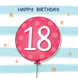 Happy 18th Birthday Pink Balloon Card