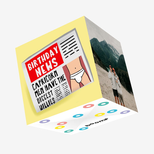 Capricorn Men Have The Biggest Willies Confetti-exploding Greetings Card