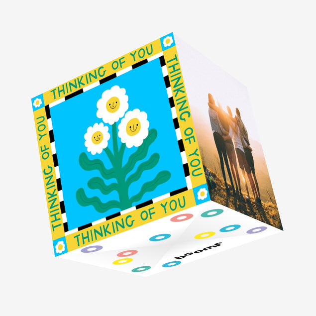 Cute Daisies Thinking Of You Confetti-exploding Greetings Card