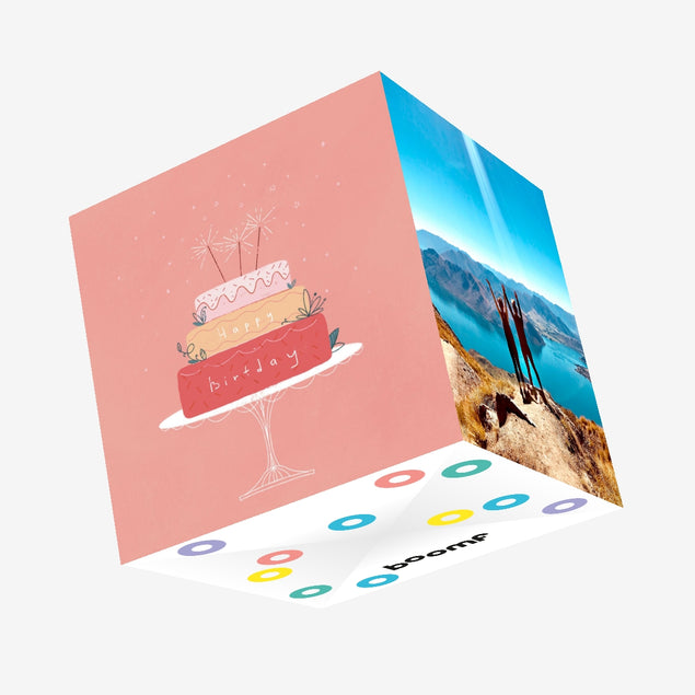 Birthday Cake Confetti-exploding Greetings Card