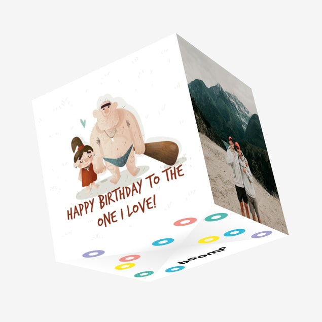 Happy Birthday To The One I Love Ancient People Confetti-exploding Greetings Card