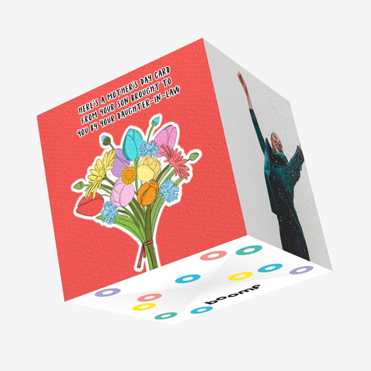 Happy Mother's Day To Mother-in-law Beautiful Bouquet Confetti-exploding Greetings Card