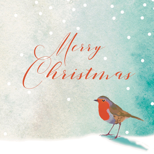 Vintage Style Christmas Robin Card