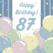 Happy 87th Birthday Balloons Card