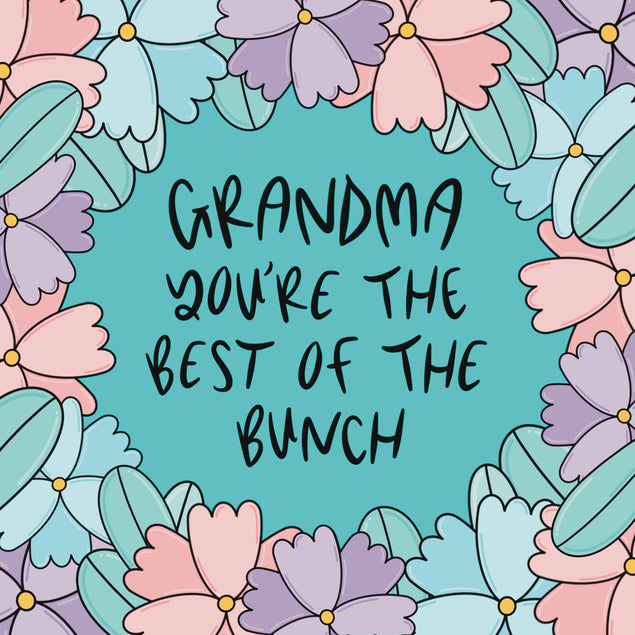 Grandma You're The Best Of The Bunch Bomb 3D Cube Card