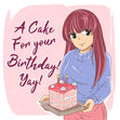 Anime Cake For Your Birthday Confetti-exploding Greetings Card