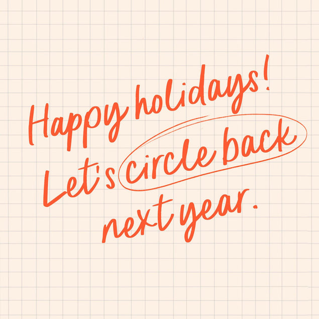 Let's Circle Back Next Year Confetti-exploding Greetings Card