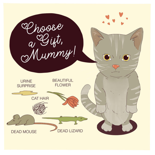 Choose A Gift, Mummy Adorable Kitten Mother's Day Confetti-exploding Greetings Card