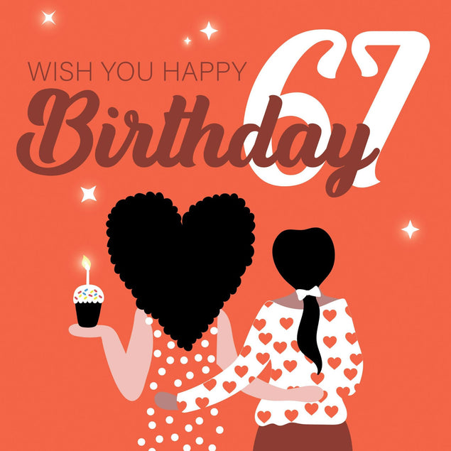 Wish You Happy 67th Birthday Confetti-exploding Greetings Card