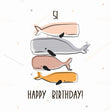 Happy 51st Birthday Whales Confetti-exploding Greetings Card