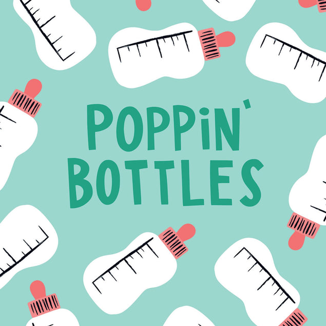 Poppin' Bottles New Baby Confetti-exploding Greetings Card