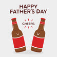 Cute Beer Bottles Father's Day Confetti-exploding Greetings Card