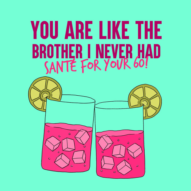 Sante For Your 60th Birthday Sister Confetti-exploding Greetings Card