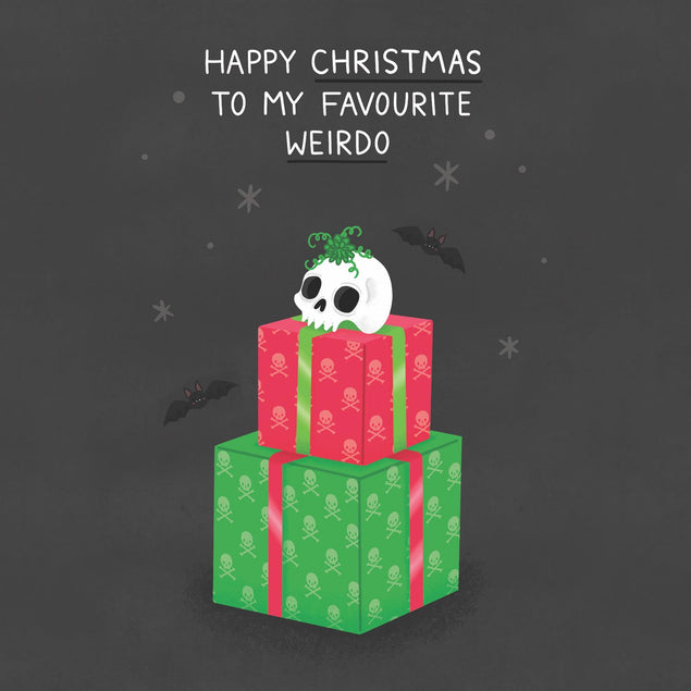 My Favourite Weirdo Christmas Confetti-exploding Greetings Card