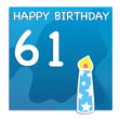 Happy 61st Birthday Confetti-exploding Greetings Card