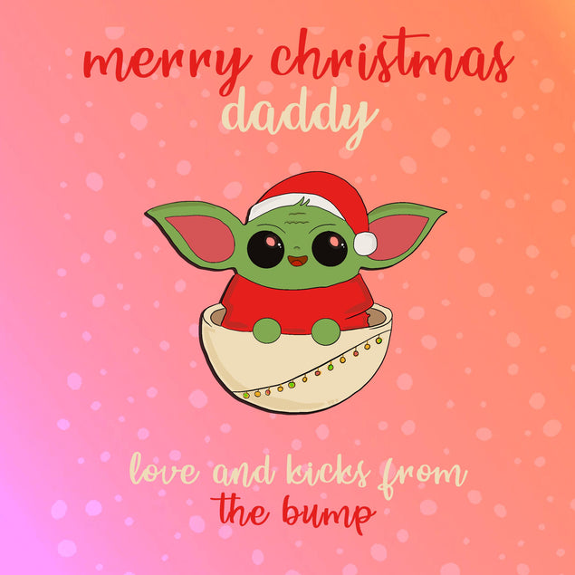 Merry Christmas Daddy Love And Kicks From The Bump Confetti-exploding Greetings Card