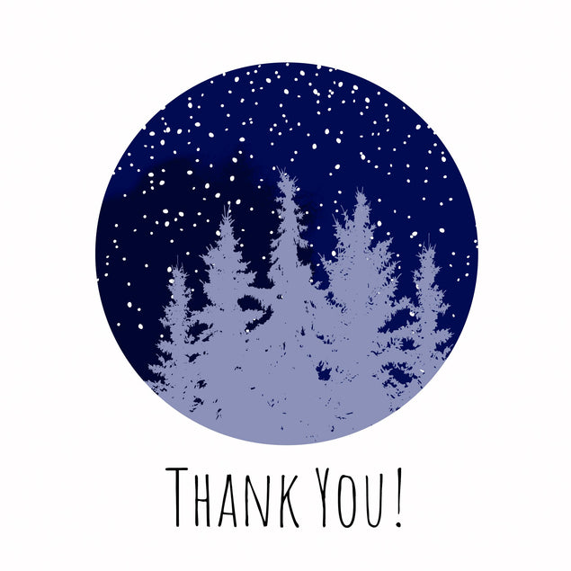 Christmas Snowy Spruces Confetti-exploding Greetings Card