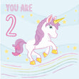 Unicorn, You Are Two Confetti-exploding Greetings Card