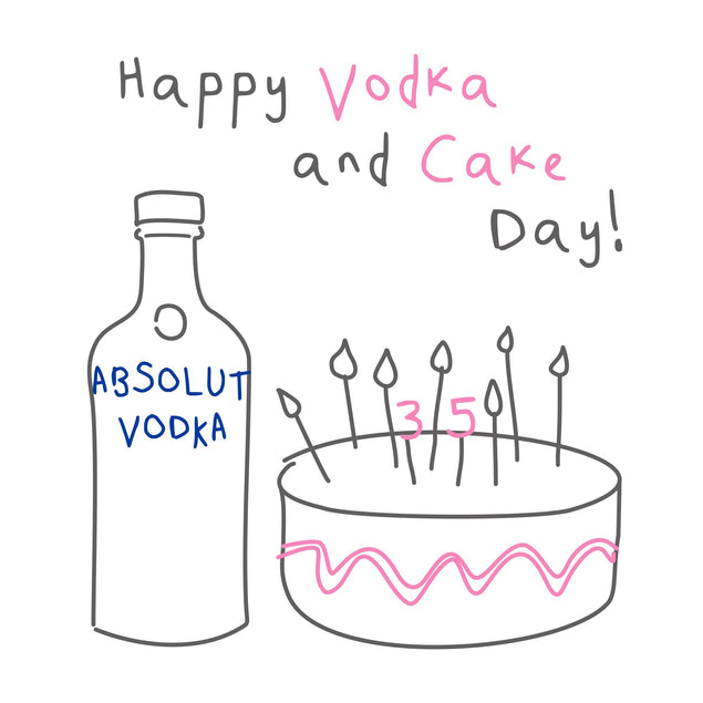 Happy Vodka And Cake 35th Day Confetti-exploding Greetings Card