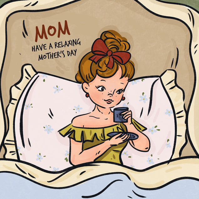 Have A Relaxing Mother's Day Mom Vintage Confetti-exploding Greetings Card