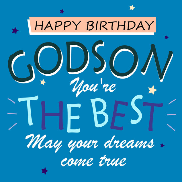 You're The Best Happy Birthday Godson Confetti-exploding Greetings Card