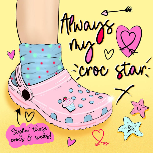 Always my Croc star Confetti-exploding Greetings Card