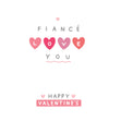 Fiance Love You Little Hearts Valentine's Day Confetti-exploding Greetings Card