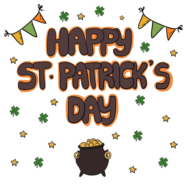Little Pot Of Gold Shamrocks St. Patrick's Day Confetti-exploding Greetings Card