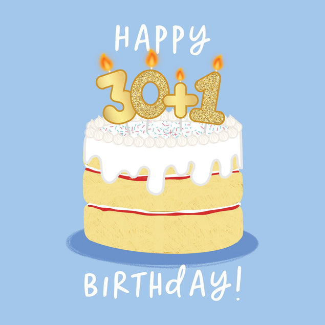 Happy Birthday 30 + 1 Confetti-exploding Greetings Card