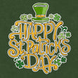 Green Hat And Shamrocks St. Patrick's Day Confetti-exploding Greetings Card