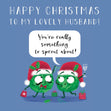 Husband Cute Sprouts Christmas Confetti-exploding Greetings Card