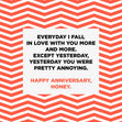 Red Stripes Happy Anniversary Honey Confetti-exploding Greetings Card