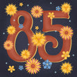 Night Flowers Happy 85th Birthday Confetti-exploding Greetings Card