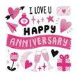 Pink Love Tokens Anniversary Confetti-exploding Greetings Card