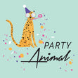 Party Animal Leopard Confetti-exploding Greetings Card