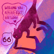 Wishing You A Purr-fect 66th Birthday Confetti-exploding Greetings Card