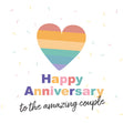 Happy Anniversary To The Amazing Couple LGBTQ+ Confetti-exploding Greetings Card