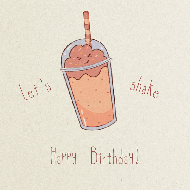 Let's Shake Happy Birthday Confetti-exploding Greetings Card