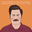 Ron Swanson Parks And Recreation Birthday Confetti-exploding Greetings Card