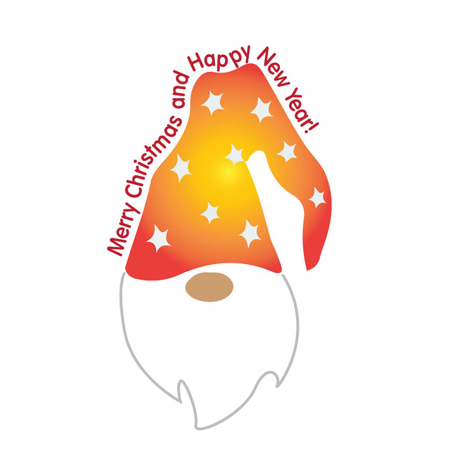 Merry Christmas And Happy New Year Minimalist Gonk Confetti-exploding Greetings Card