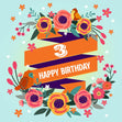 Happy Birthday Birds 3 Confetti-exploding Greetings Card