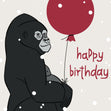 Gorilla Happy Birthday Confetti-exploding Greetings Card